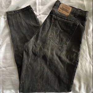 Vintage Levi’s Men’s 550 Orange Tab Black Faded Denim Jeans Pants Size 38x34